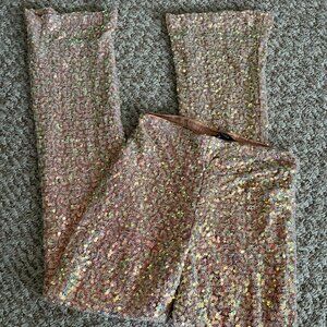 Forever 21 Gold Sequin Pant